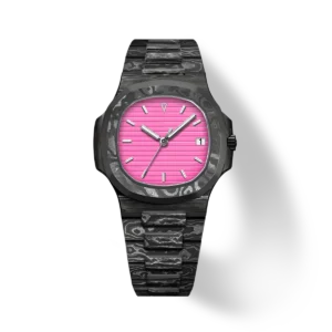 TECHNAUTIC碳纖維腕錶-粉紅色地平線